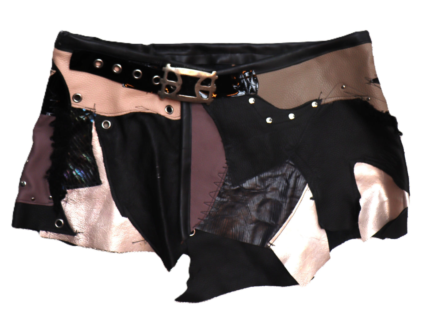 Lederrock kurz violett