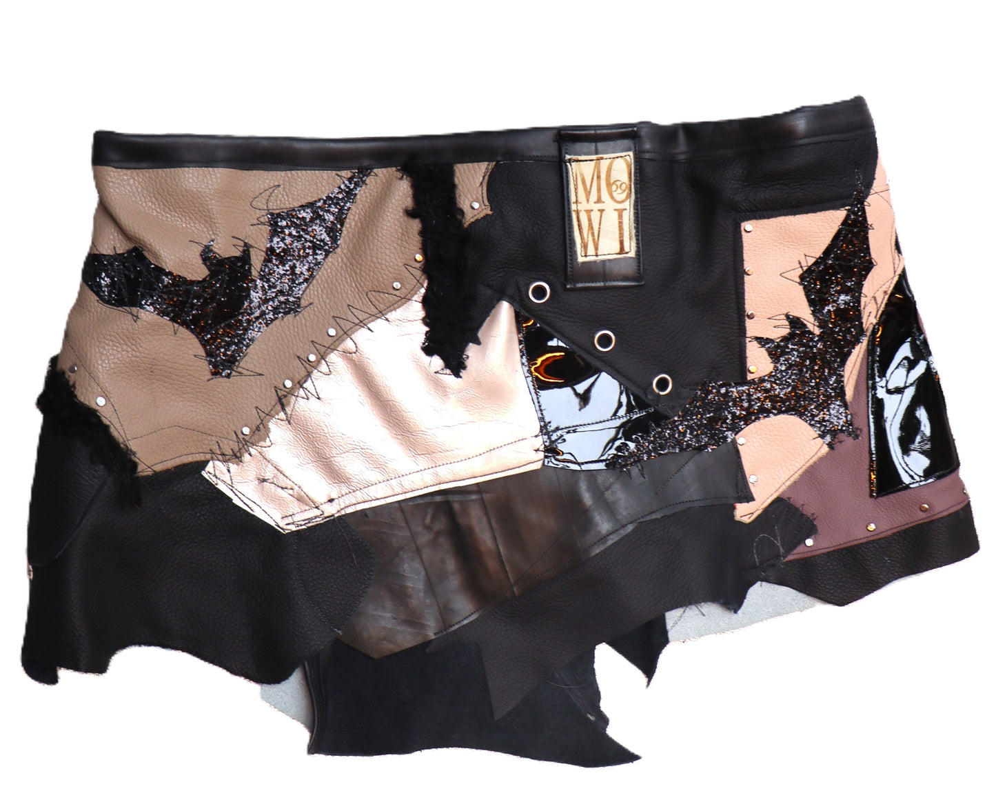 Lederrock kurz violett