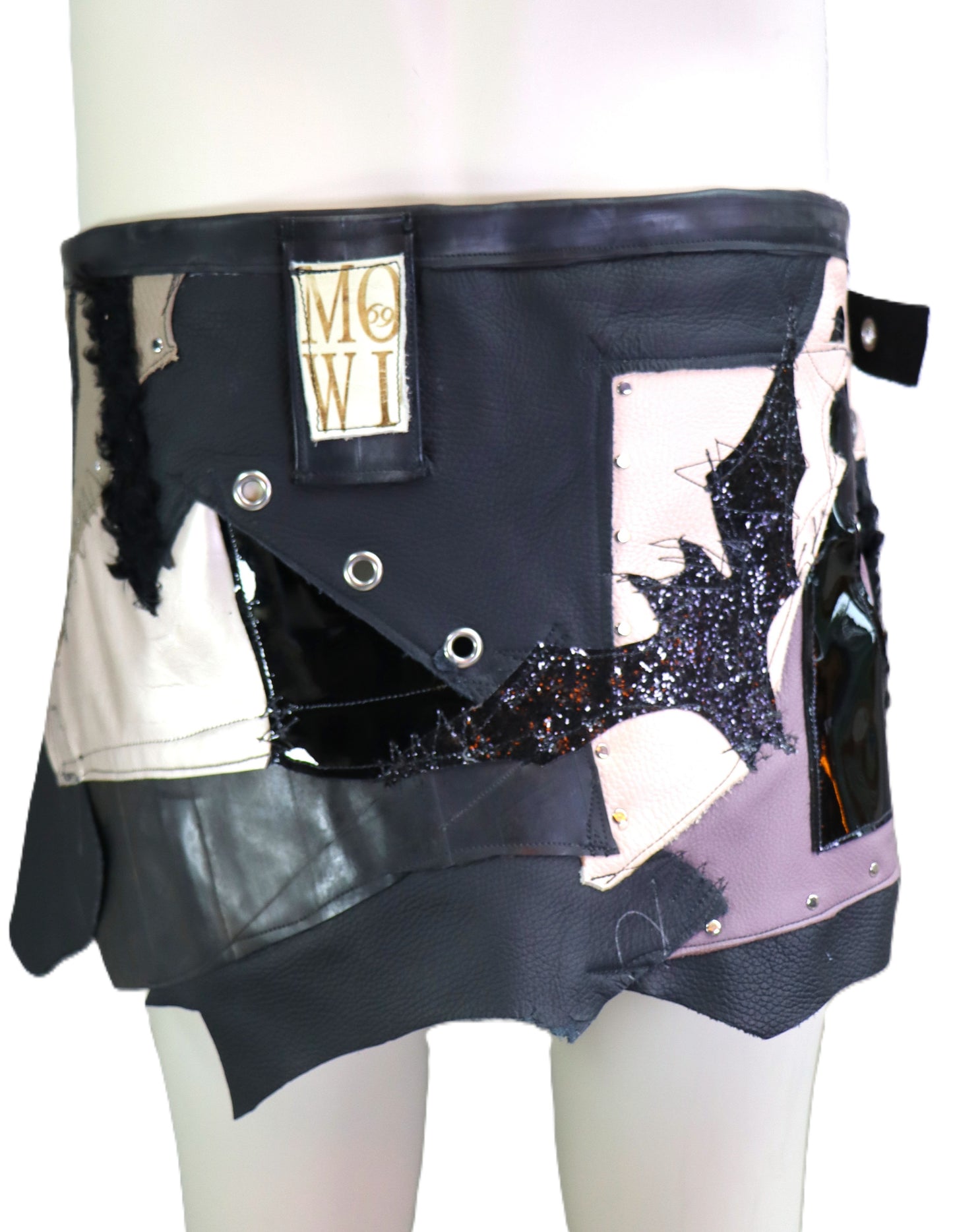 Lederrock kurz violett