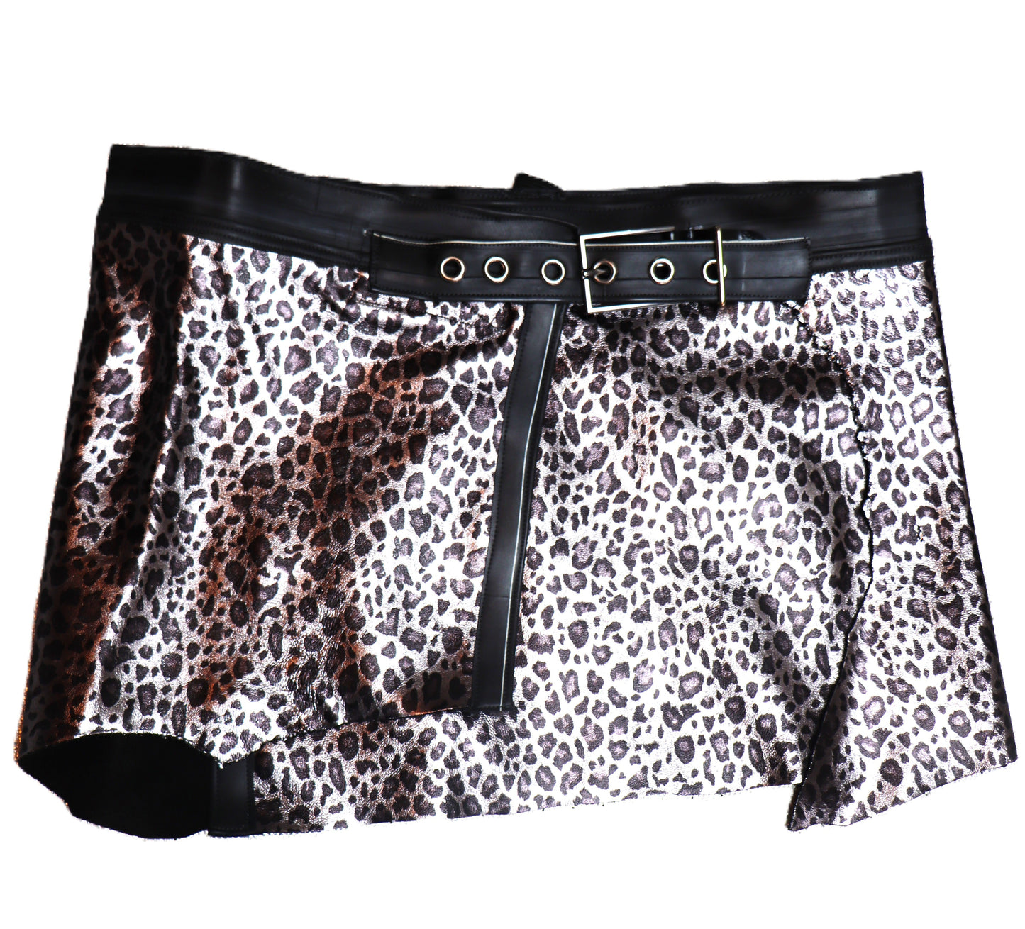 Lederrock mit Po Tasche kurz