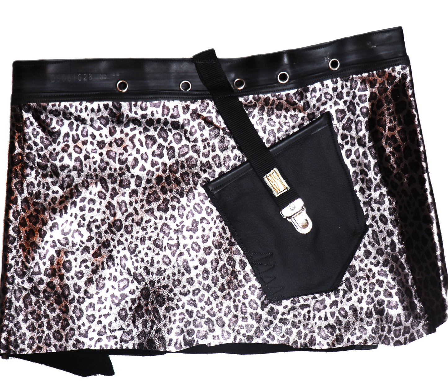 Lederrock mit Po Tasche kurz