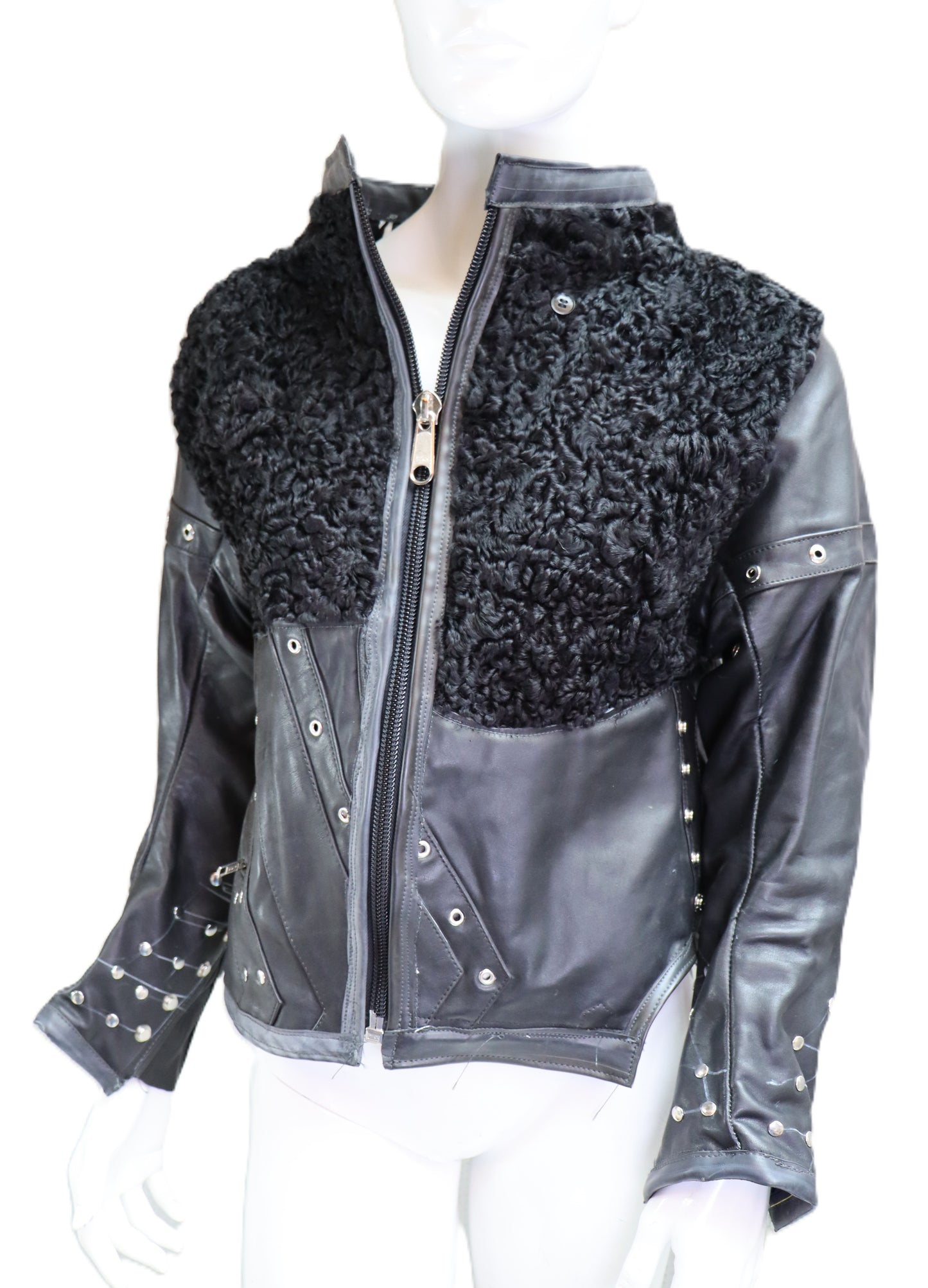 Leder/Persianer Jacke