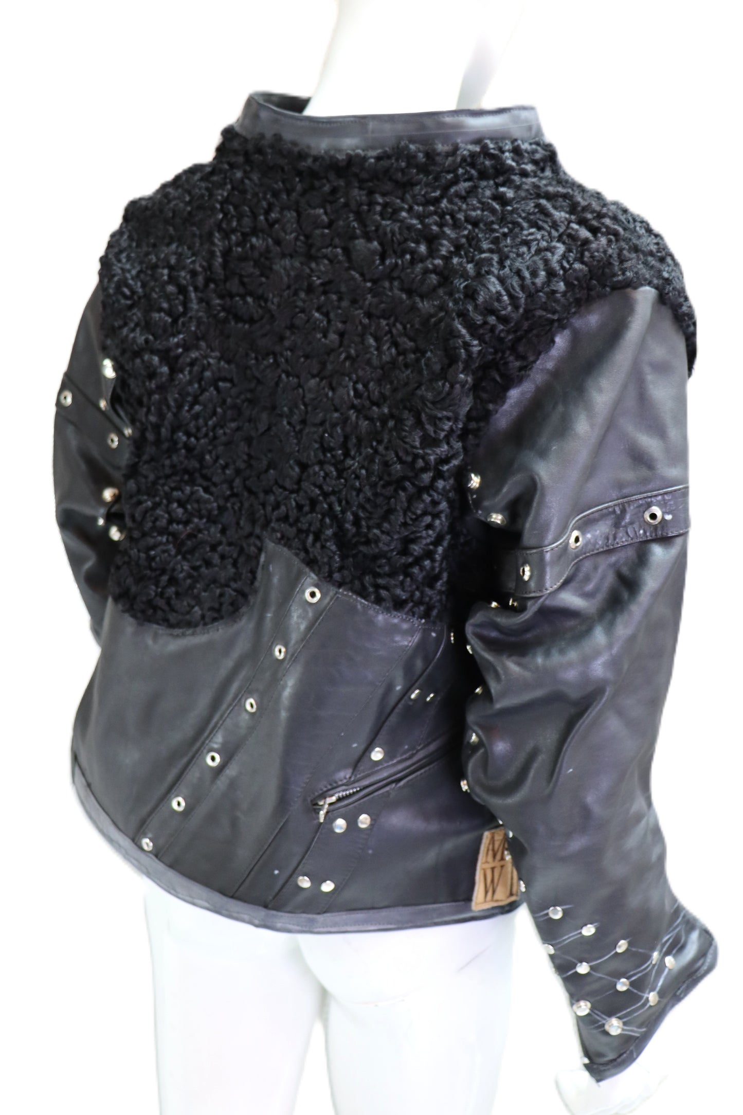 Leder/Persianer Jacke