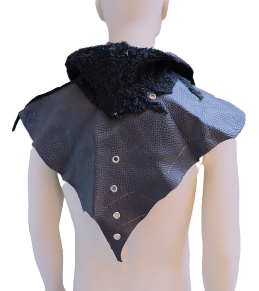 Lederkragen  mit Persianerfell