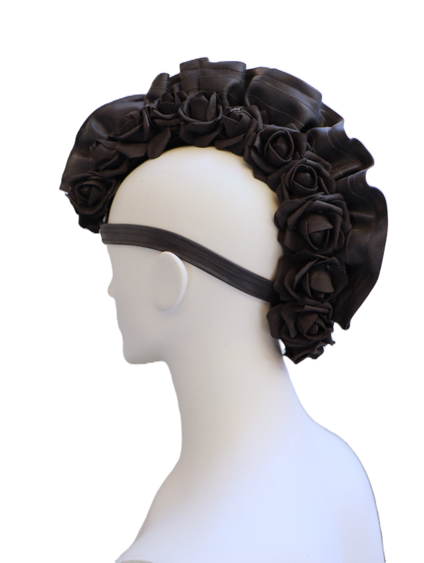 Gummi Irokese mit schwarzen Rosen